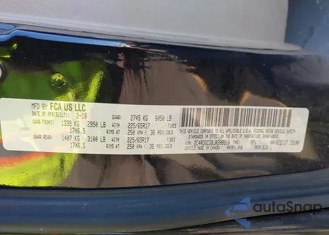 2018 Dodge Grand Caravan Sxt z USA, uszkodzony, nr VIN 2C4RDGCG8JR208910